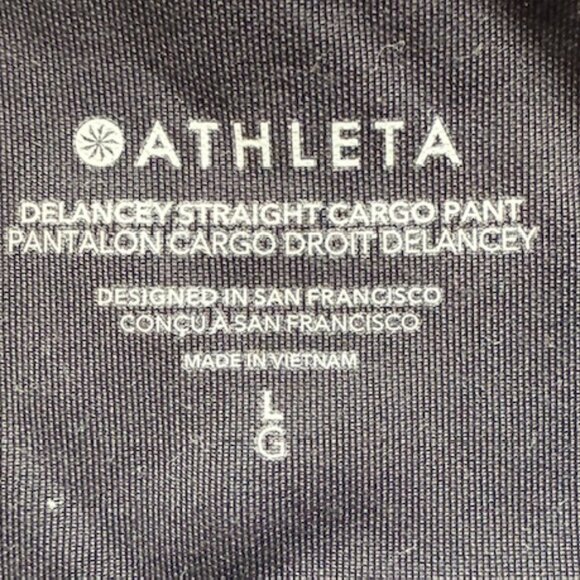 Athleta Delancy Straight Cargo Pant, Black, Size L - Picture 4 of 9